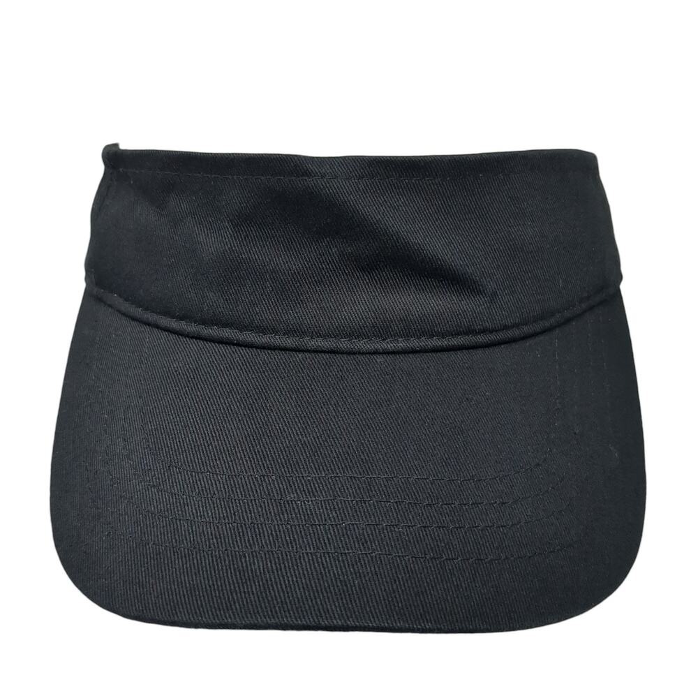 Unbranded Strapback Visor Hat Solid Black One Siz… - image 1